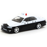 TARMAC Works VERTEX Toyota Chaser JZX100 - Black / White - Japanese Police